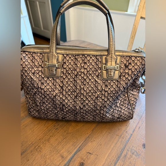 Coach Taylor Python Print Bag. Soft Canvas Excellent Condition. - Picture 2 of 5